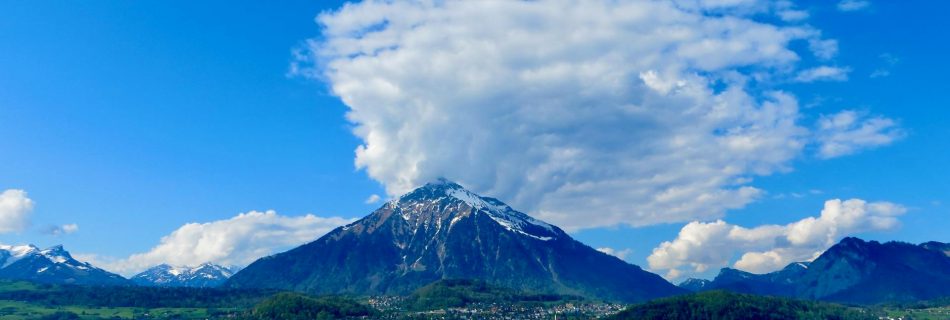 Mount Pilatus Erupting Clouds over Lake Lucerne